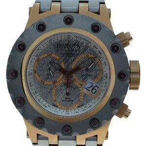 Men's 52mm Invicta Reserve Subaqua LE Meteorite Rose/ Leather Watch! Ref: 20168!